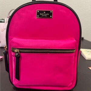 Kate Spade Neon Pink Nylon Backpack